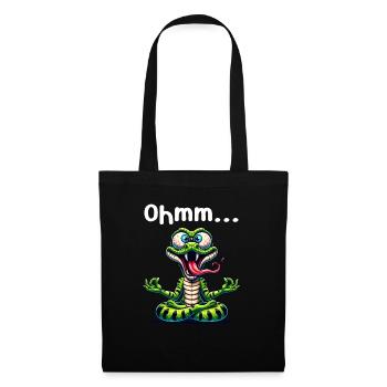 Ohmmm drôle yoga méditation sport - Sac en tissu - noir - Devant