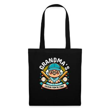 Journée des grands-parents de grand-mère de baseball - Sac en tissu - noir - Devant