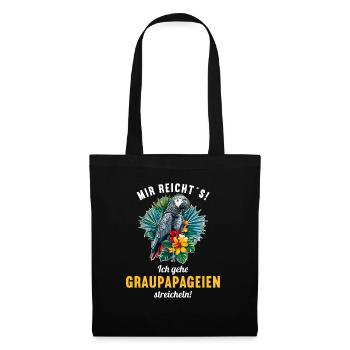 Graupapageien Graupapagei - Stoffbeutel - Schwarz - Vorne