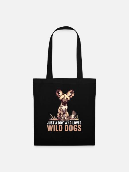Wildhunde Wildhund - Stoffbeutel - Schwarz
