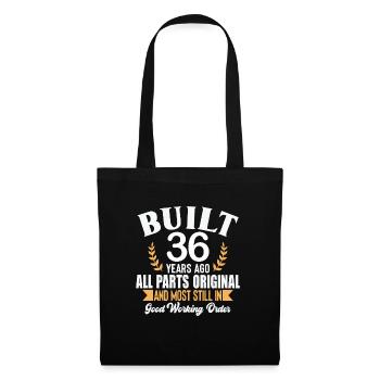 Built 36 Years Ago All Parts Original Outfit 36th - Tote Bag - black - Front