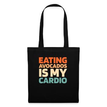 Avocado Funny Cardio Quote - Tote Bag - black - Front