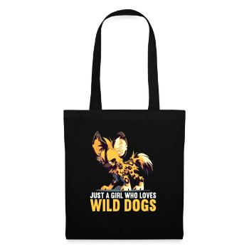 Chiens sauvages Chien sauvage - Sac en tissu - noir - Devant
