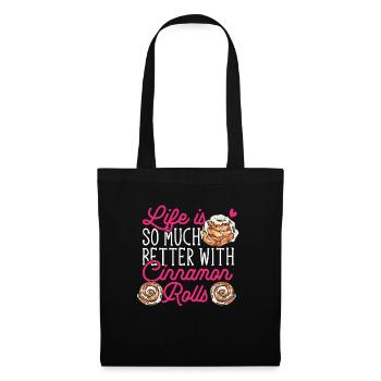 Cinnamon roll - Tote Bag - black - Front