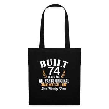 Built 74 Years Ago All Parts Original Outfit 74th - Tote Bag - black - Front