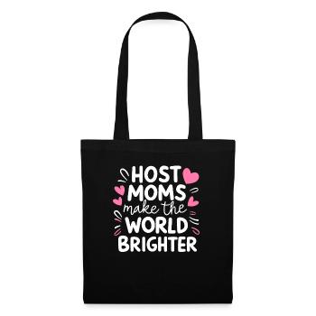 Mère d’accueil Étudiant d’échange Famille d’accueil Parent d’accueil - Sac en tissu - noir - Devant