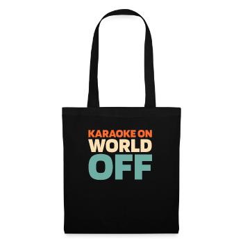 Karaoké Karaoké sur World Off - Sac en tissu - noir - Devant