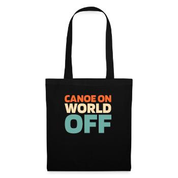 Kanu Kanute Canoe On World Off - Stoffbeutel - Schwarz - Vorne