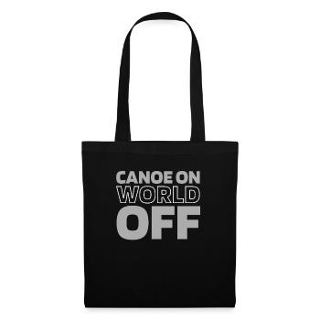 Kanu Kanute Canoe On World Off - Stoffbeutel - Schwarz - Vorne