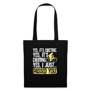 Electric Bike Cycling Biker E-Bike - Tote Bag - black - Front