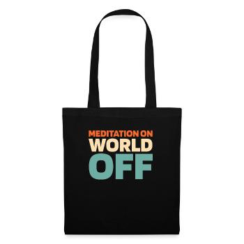 Méditation Méditation Méditation Sur le Monde Hors Monde - Sac en tissu - noir - Devant