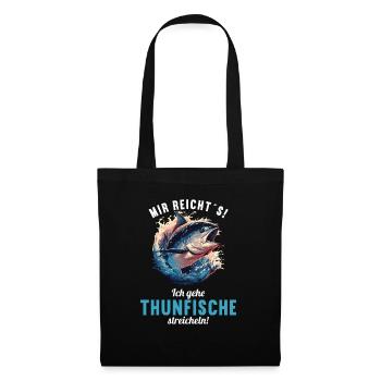 Tuna Thunfische Thunfisch - Stoffbeutel - Schwarz - Vorne