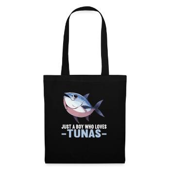 Tuna Thunfische Thunfisch - Stoffbeutel - Schwarz - Vorne