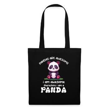 Panda Panda Bear Funny - Tote Bag - black - Front