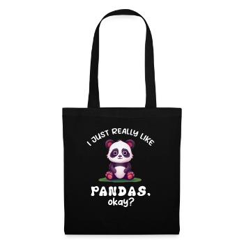 Panda Panda Bear Funny - Tote Bag - black - Front
