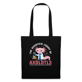 Axolotl Lehrer für Naturwissenschaften Mexikanischer Salamander - Stoffbeutel - Schwarz - Vorne
