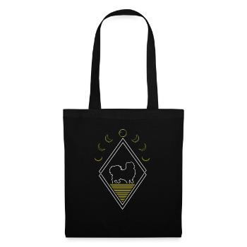 Pékinois Abstrait Phases de Lune - Sac en tissu - noir - Devant