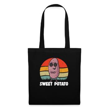 Légumes-racines de patates douces - Sac en tissu - noir - Devant