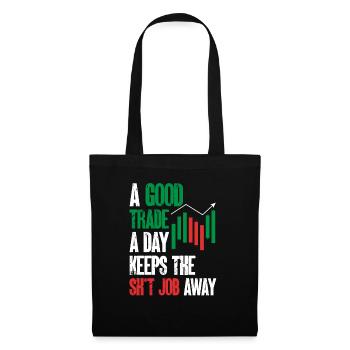 Trading Crypto Stock Market Investor Day Trader - Sac en tissu - noir - Devant