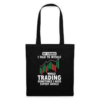 Trading Crypto Stock Market Investor Day Trader - Sac en tissu - noir - Devant