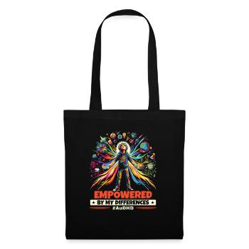 AuDHD Autisme TDAH Spectre autistique Neurodiversité - Sac en tissu - noir - Devant