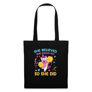 She Believed She Could Fly So She Did - Stoffbeutel - Schwarz - Vorne