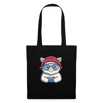 Alpaga Lama Gaming Jeu Vidéo Gamer - Sac en tissu - noir - Devant