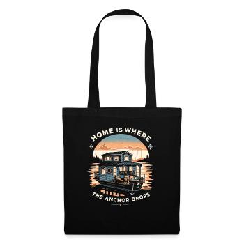 Houseboat Owner Lake Anchor House Boat Boating - Tote Bag - black - Front