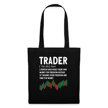 Trading Crypto Stock Market Investor Day Trader - Sac en tissu - noir - Devant