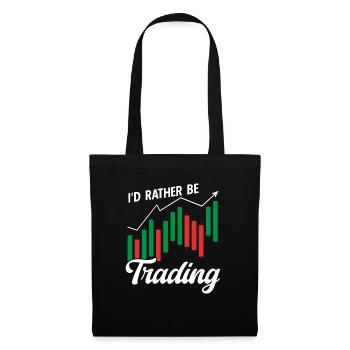 Trading Crypto Stock Market Investor Day Trader - Sac en tissu - noir - Devant
