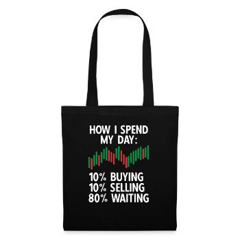 Trading Crypto Stock Market Investor Day Trader - Sac en tissu - noir - Devant