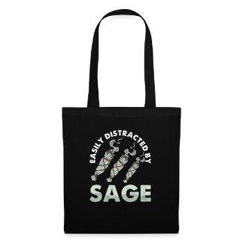 Smudge Sage Feather Spirituelle Smudging - Stoffbeutel - Schwarz - Vorne