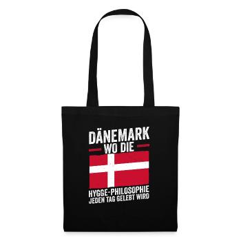 Danois Danemark - Sac en tissu - noir - Devant