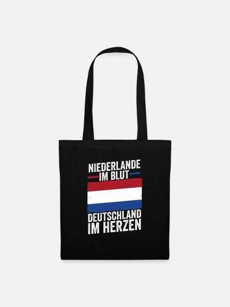 Niederländer Deutsch Niederlande Holland - Stoffbeutel - Schwarz