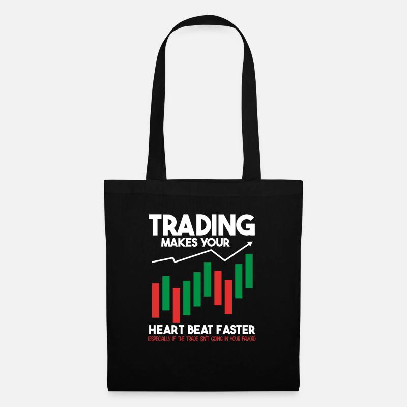 Trading Krypto Aktienmarkt Investor Day Trader - Stoffbeutel - Schwarz