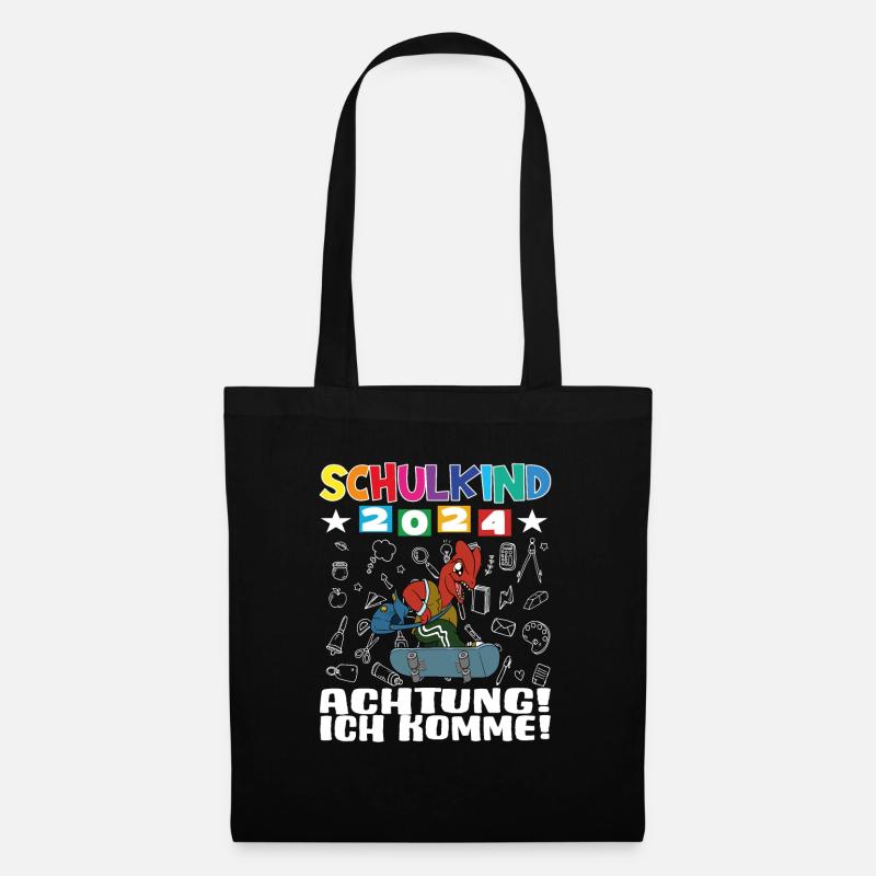 Schulkind 2024 Einschulung Schulanfang - Stoffbeutel - Schwarz