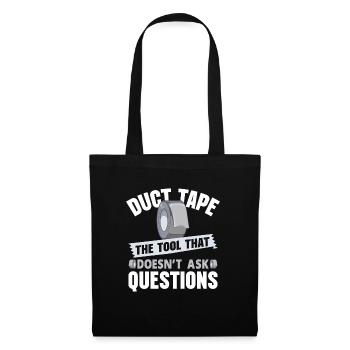 Duct Tape Engineer Humorous Men's Duct Tape - Tote Bag - black - Front
