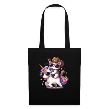Unicorn And Cat, Cat Owner, Cat Lover - Tote Bag - black - Front