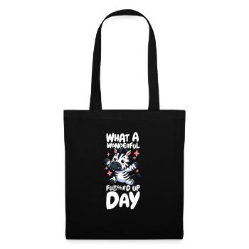 Zebra Funny Fucked Up Day - Tote Bag - black - Front