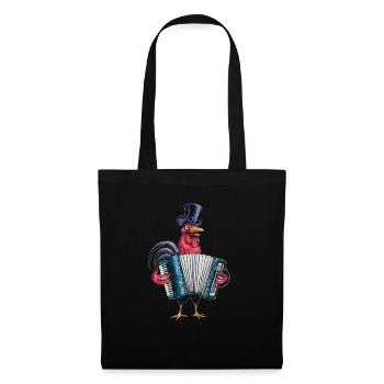 Akkordeon Akkordeonspieler Geschenk - Stoffbeutel - Schwarz - Vorne