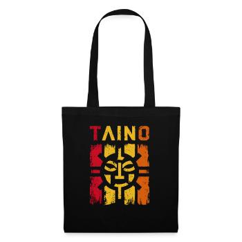 Taino-Indianer Puerto Rico Boricua Puerto-Ricaner - Stoffbeutel - Schwarz - Vorne
