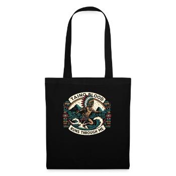 Taino-Indianer Puerto Rico Boricua Puerto-Ricaner - Stoffbeutel - Schwarz - Vorne