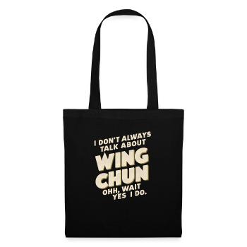 Wing Chun Kampfsport Geschenk - Stoffbeutel - Schwarz - Vorne