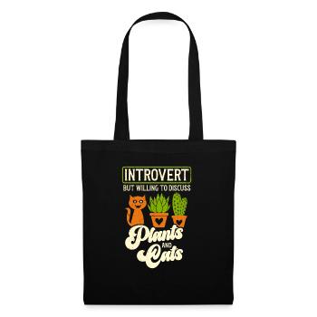 Plantes et chats Jardin Amoureux des plantes - Sac en tissu - noir - Devant