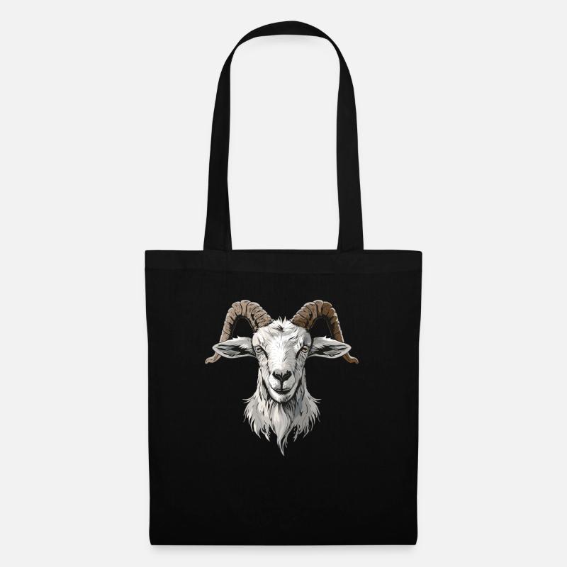 Alpine Goat Bergziegen Bergziege - Stoffbeutel - Schwarz