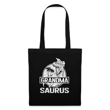 Omasaurus T Rex Dinosaur Granny Nana - Tote Bag - black - Front