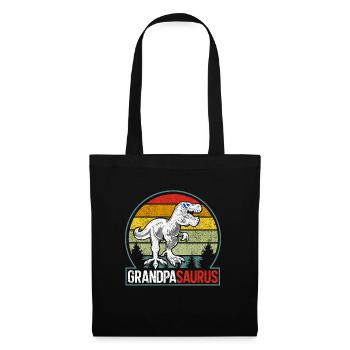Opasaurus T Rex Dinosaurier Opa Saurus - Stoffbeutel - Schwarz - Vorne