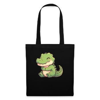 Alligatoren Alligator - Stoffbeutel - Schwarz - Vorne