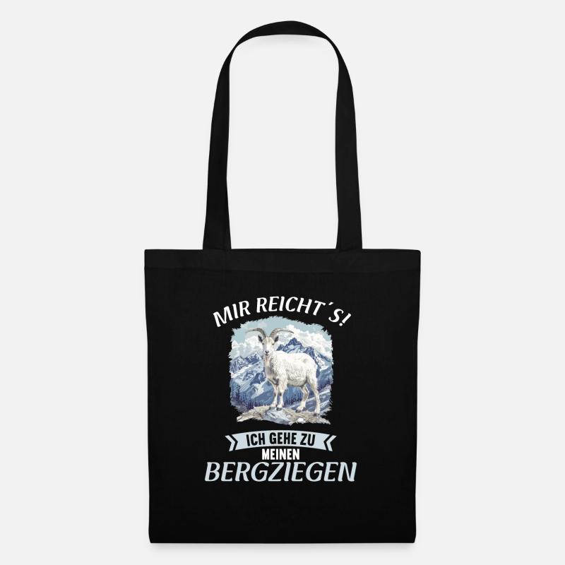 Alpine Goat Bergziegen Bergziege - Stoffbeutel - Schwarz