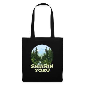 Shinrin Yoku Japanese Art Nature Forest - Stoffbeutel - Schwarz - Vorne